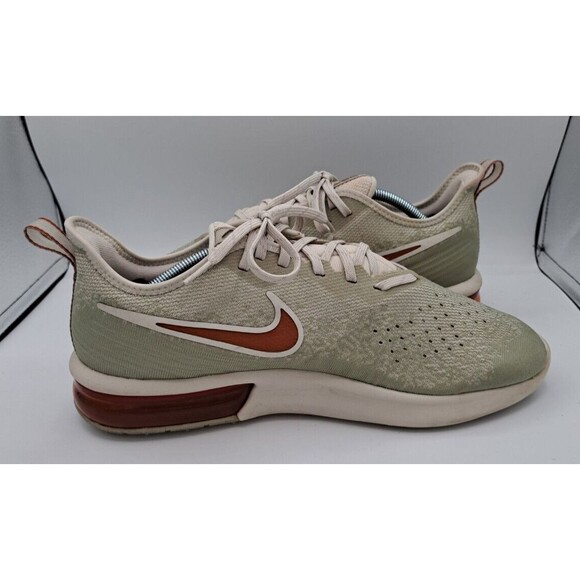 Nike Air Max Sequent 4 Light Bone Fly Knit Gray & Orange Men's 11.5 AO4485-007 - Picture 6 of 16